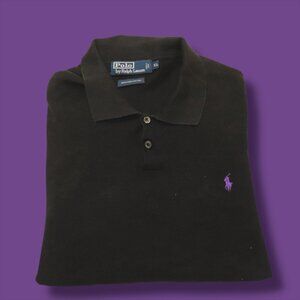 POLO RALPH LAUREN MEN’S LONG SLEEVE POLO SHIRT SIZE XL BLACK 100% PIMA COTTON